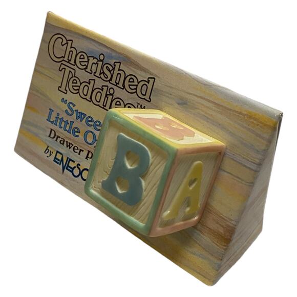 Cherished Teddies 1996 Drawer Pull Baby Block 203750 - MIP - Picture 2 of 6